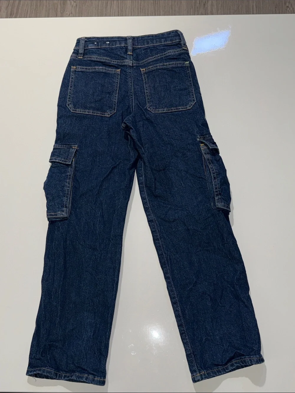 Epic Threads Dark Blue Cargo Jeans with Side Pockets